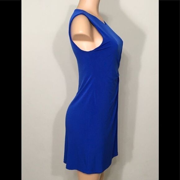 Calvin Klein blue faux wrap dress. Size 4. NWOT - Picture 3 of 6